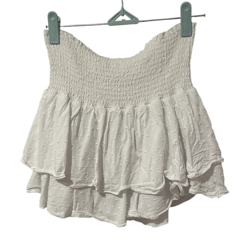 Rays for Days White Esme Skort - Smocked Waistband- Small
